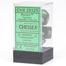 Speckled Recon / Green 7 Dice Set - CHX25325